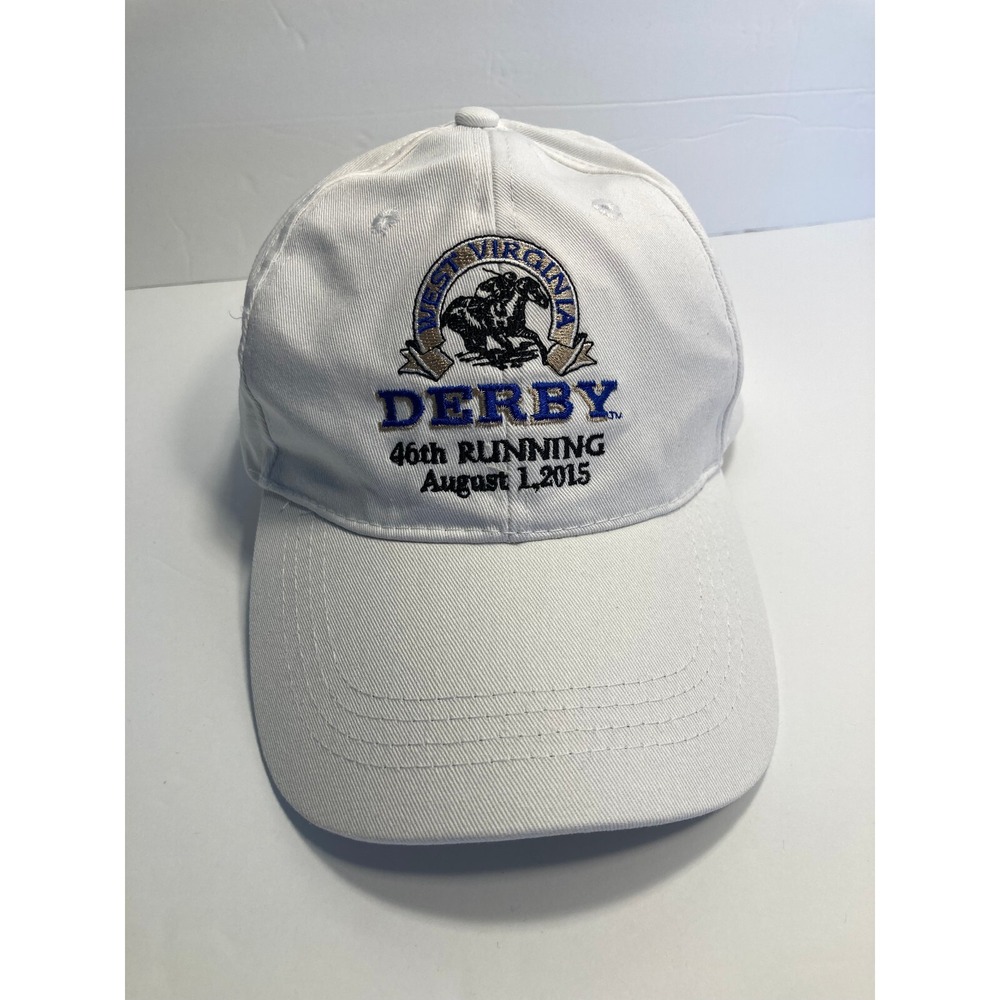 West Virginia Derby Cap Hat White‎ 46th Running August 1, 2015 Horse Racing